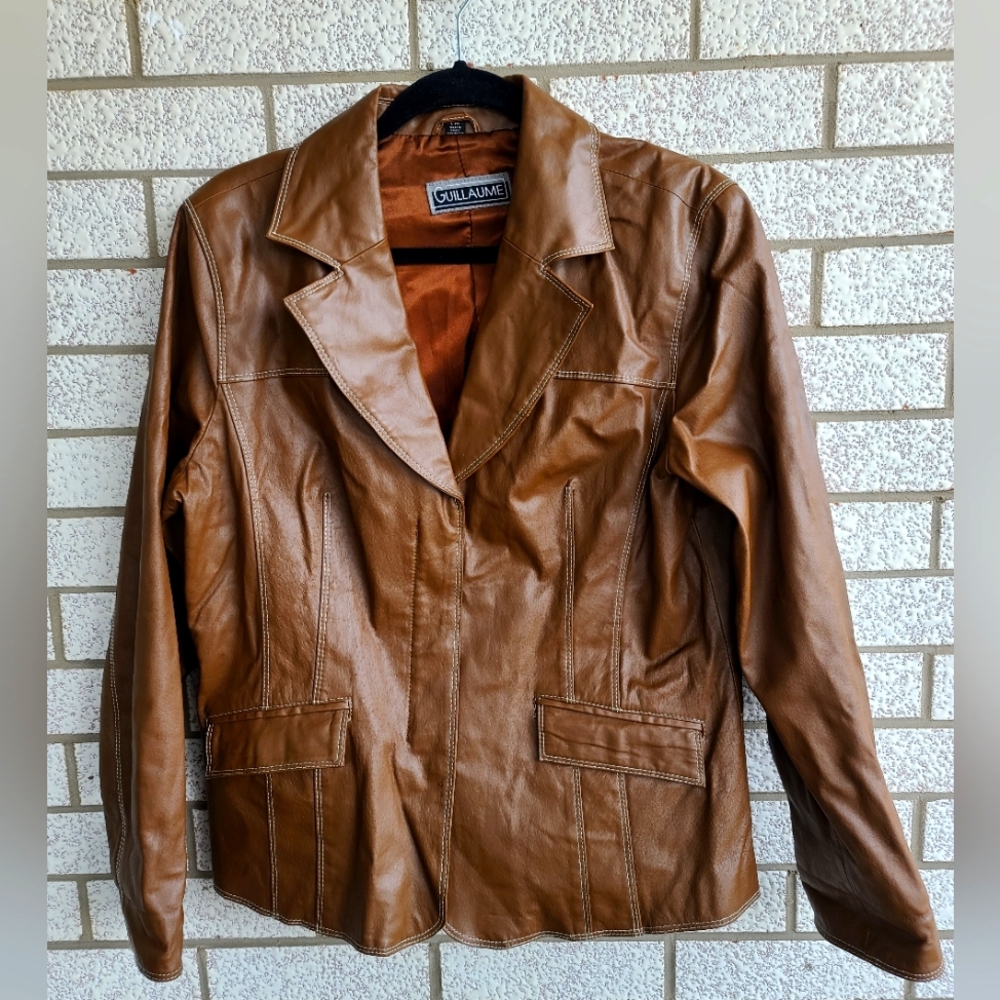 Guillaume Tan Leather Jacket